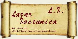Lazar Koštunica vizit kartica